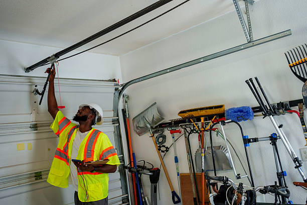 Professional Garage Door Panel Replacement technician working in Frederick, OK